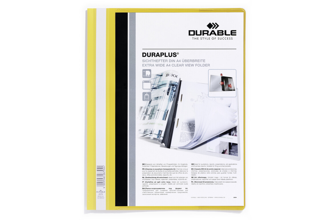 Angebotsmappe Durable Duraplus A4 gelb, Art.-Nr. 2579-GE - Paterno Shop