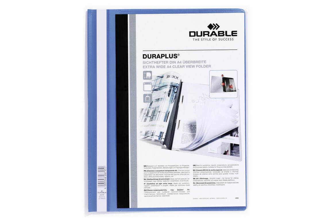 Angebotsmappe Durable Duraplus A4 hellblau, Art.-Nr. 2579-HBL - Paterno B2B-Shop