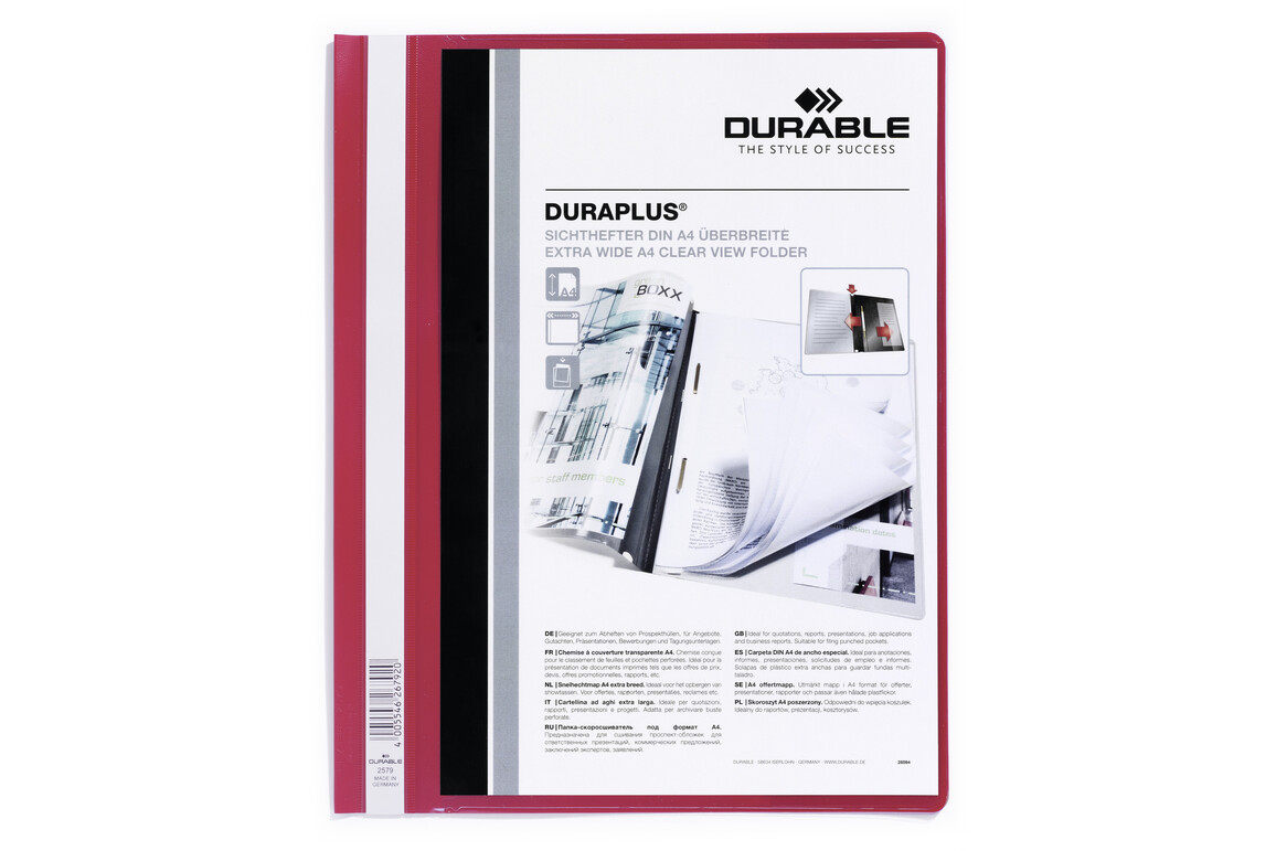 Angebotsmappe Durable Duraplus A4 rot, Art.-Nr. 2579-RT - Paterno Shop Angebotsmappe Durable Duraplus A4 rot, Art.-Nr. 2579-RT - Paterno Shop