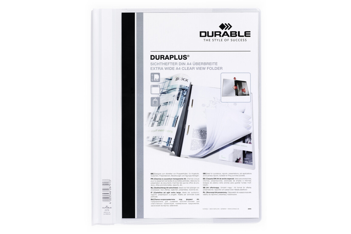 Angebotsmappe Durable Duraplus A4 weiss, Art.-Nr. 2579-WS - Paterno Shop