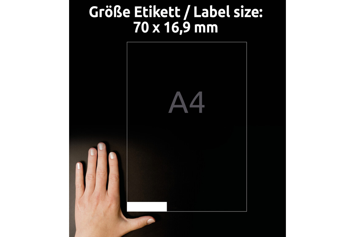 Universaletiketten A4 3420 weiss 70x16,9mm, Art.-Nr. ZWF-3420 - Paterno Shop Universaletiketten A4 3420 weiss 70x16,9mm, Art.-Nr. ZWF-3420 - Paterno Shop