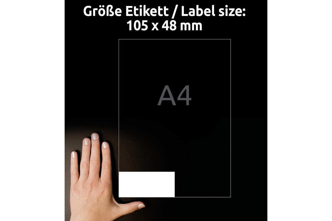 Universaletiketten A4 3424 weiss 105x48mm, Art.-Nr. ZWF-3424 - Paterno Shop Universaletiketten A4 3424 weiss 105x48mm, Art.-Nr. ZWF-3424 - Paterno Shop