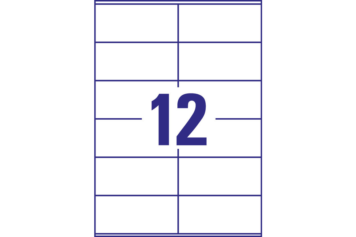 Universaletiketten A4 3424 weiss 105x48mm, Art.-Nr. ZWF-3424 - Paterno Shop Universaletiketten A4 3424 weiss 105x48mm, Art.-Nr. ZWF-3424 - Paterno Shop