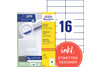 Universaletiketten A4 3484 weiss 105x37mm, Art.-Nr. ZWF-3484 - Paterno Shop
