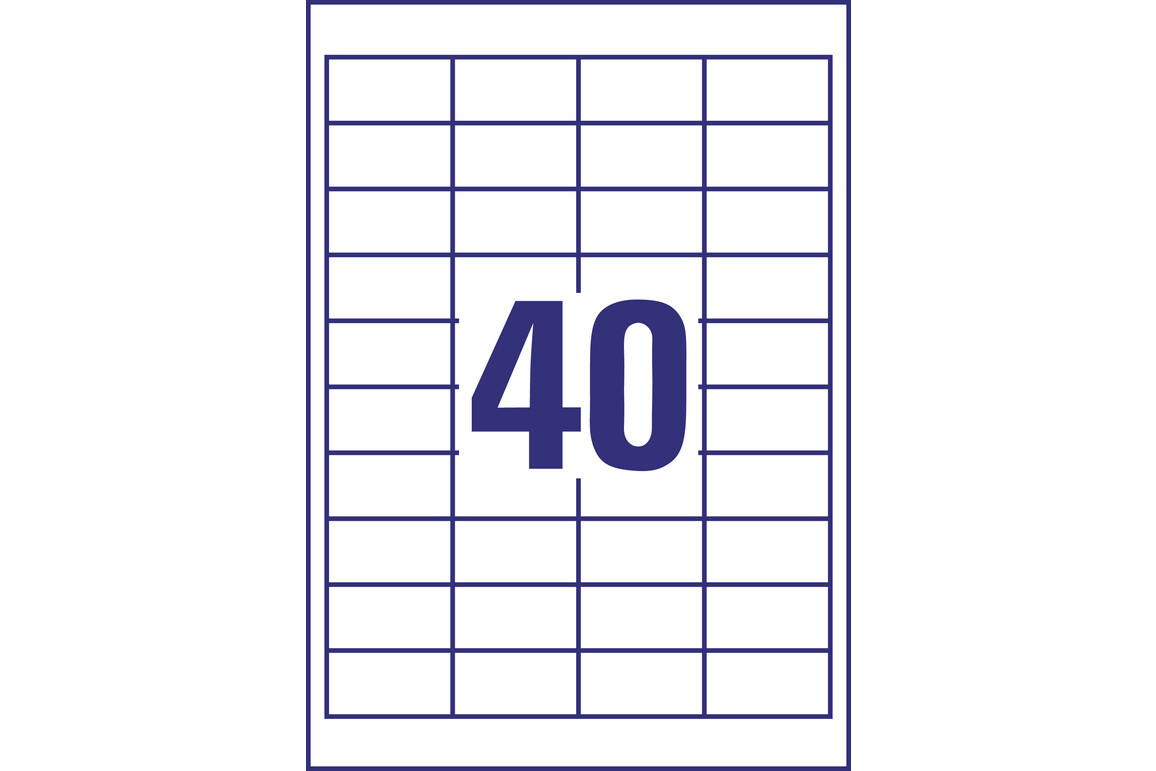 Universaletiketten ZWF 48,5 x 25,4 mm, weiß, Art.-Nr. 4780ZWF - Paterno Shop