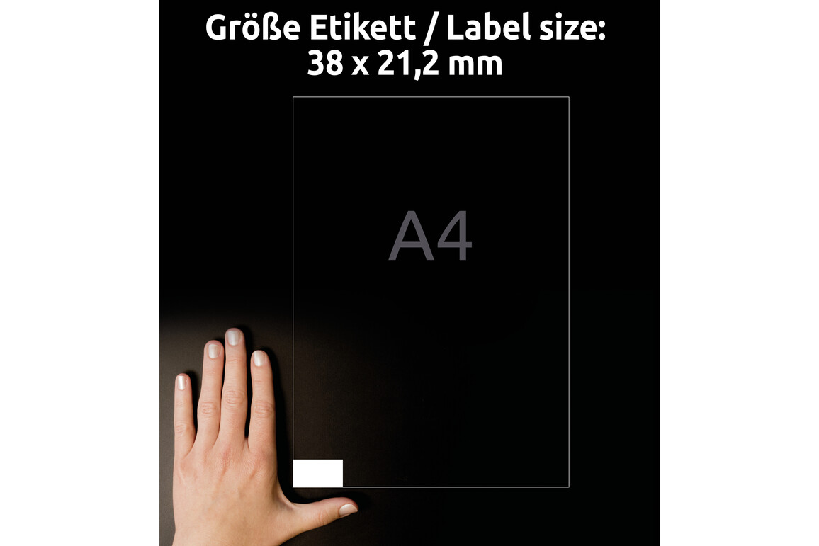 Etikett 38x21,2 mm InkjetLaserCopy weiss, Art.-Nr. 6121ZWF - Paterno Shop
