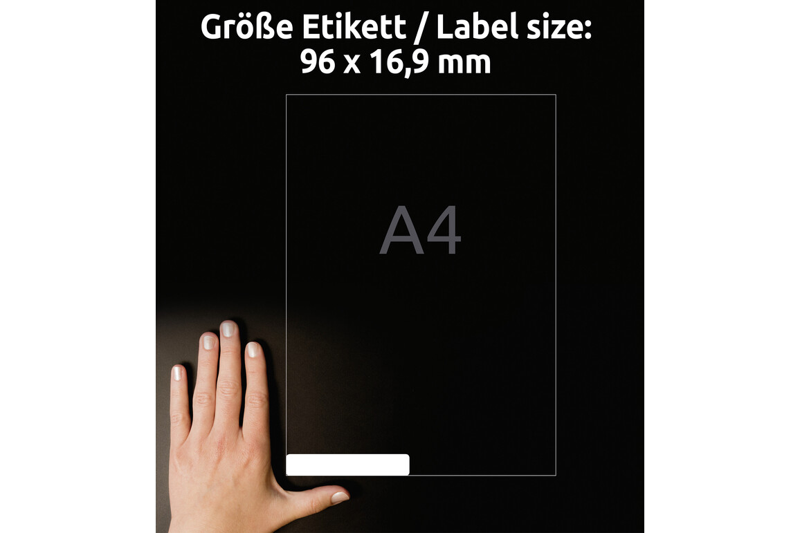 Universaletiketten ZWF  96 x 16,9 mm wiederablösbar, Art.-Nr. L6031REV-25 - Paterno Shop Universaletiketten ZWF  96 x 16,9 mm wiederablösbar, Art.-Nr. L6031REV-25 - Paterno Shop