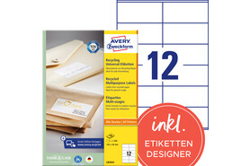 Universaletiketten LR 3424 Recycling 105 x 48mm, Art.-Nr. LR3424 - Paterno Shop