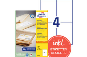 Universaletiketten LR 3483 Recycling 105 x 148mm, Art.-Nr. LR3483 - Paterno Shop