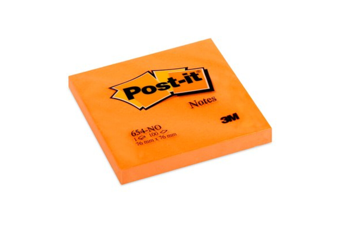 Haftnotizen Post It 76x76mm neonorange, Art.-Nr. 654NEON-NEOR - Paterno Shop