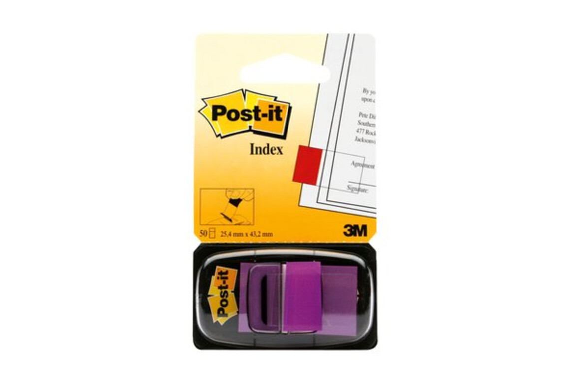 Haftstreifen Post-it Index 25,4x43,7mm violett, Art.-Nr. 680-VI - Paterno Shop