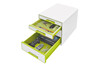 Schubladenbox Leitz CUBE WOW 4S grün, Art.-Nr. 521310-GNME - Paterno Shop