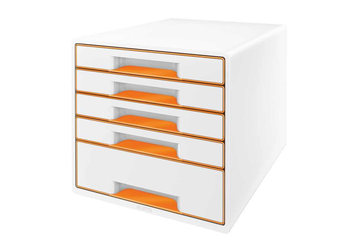 Schubladenbox Leitz CUBE WOW 5S orangemetallic, Art.-Nr. 521410-ORME - Paterno Shop