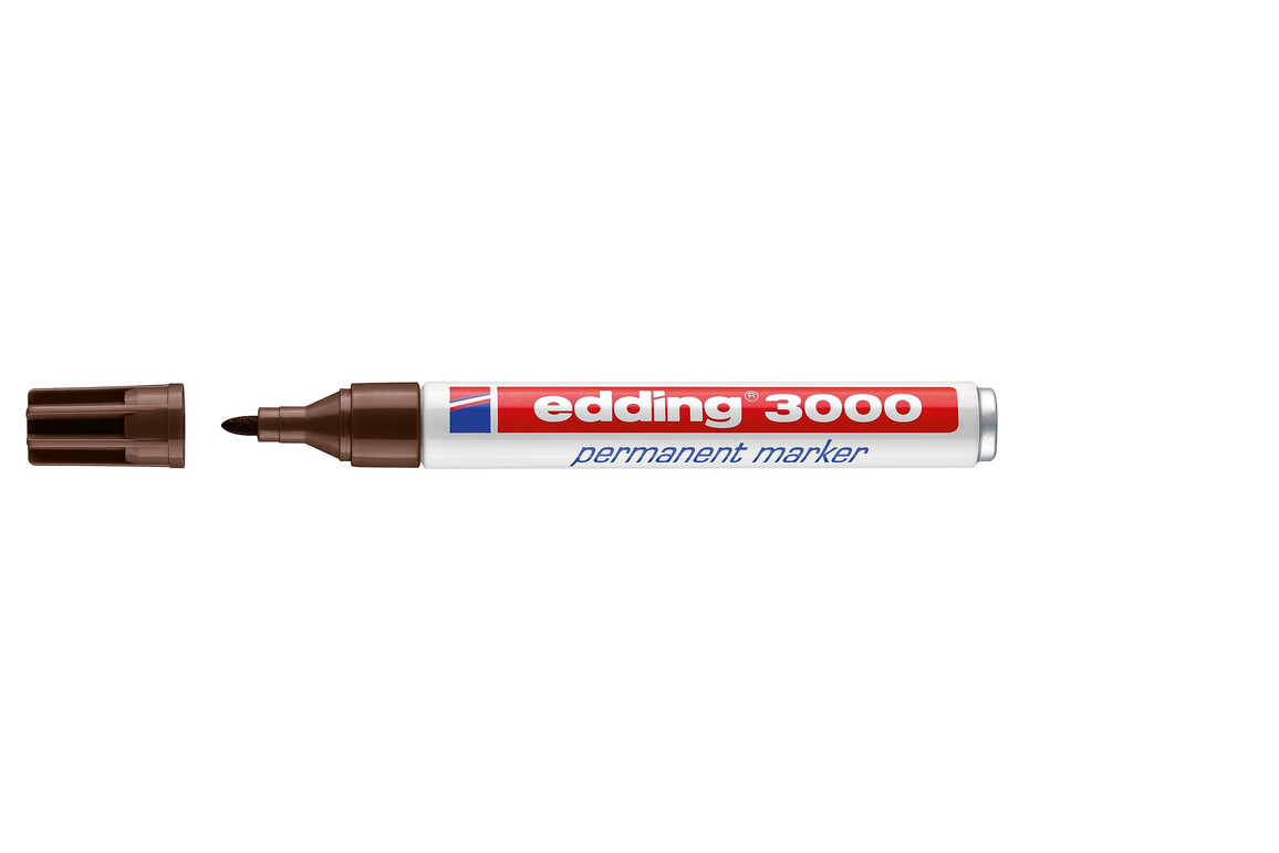 Marker Edding 3000 dunkelbraun permanent, Art.-Nr. 3000-DBR - Paterno Shop