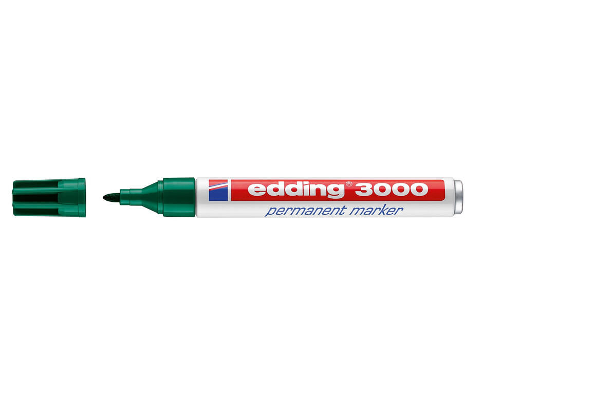 Marker Edding 3000 grün permanent, Art.-Nr. 3000-GN - Paterno B2B-Shop