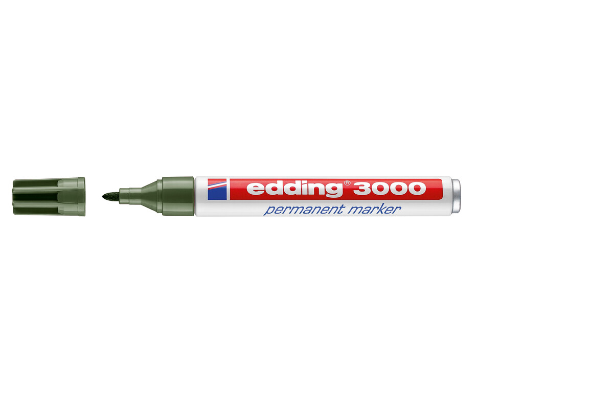 Marker Edding 3000 olivgrün permanent, Art.-Nr. 3000-OLGN - Paterno Shop