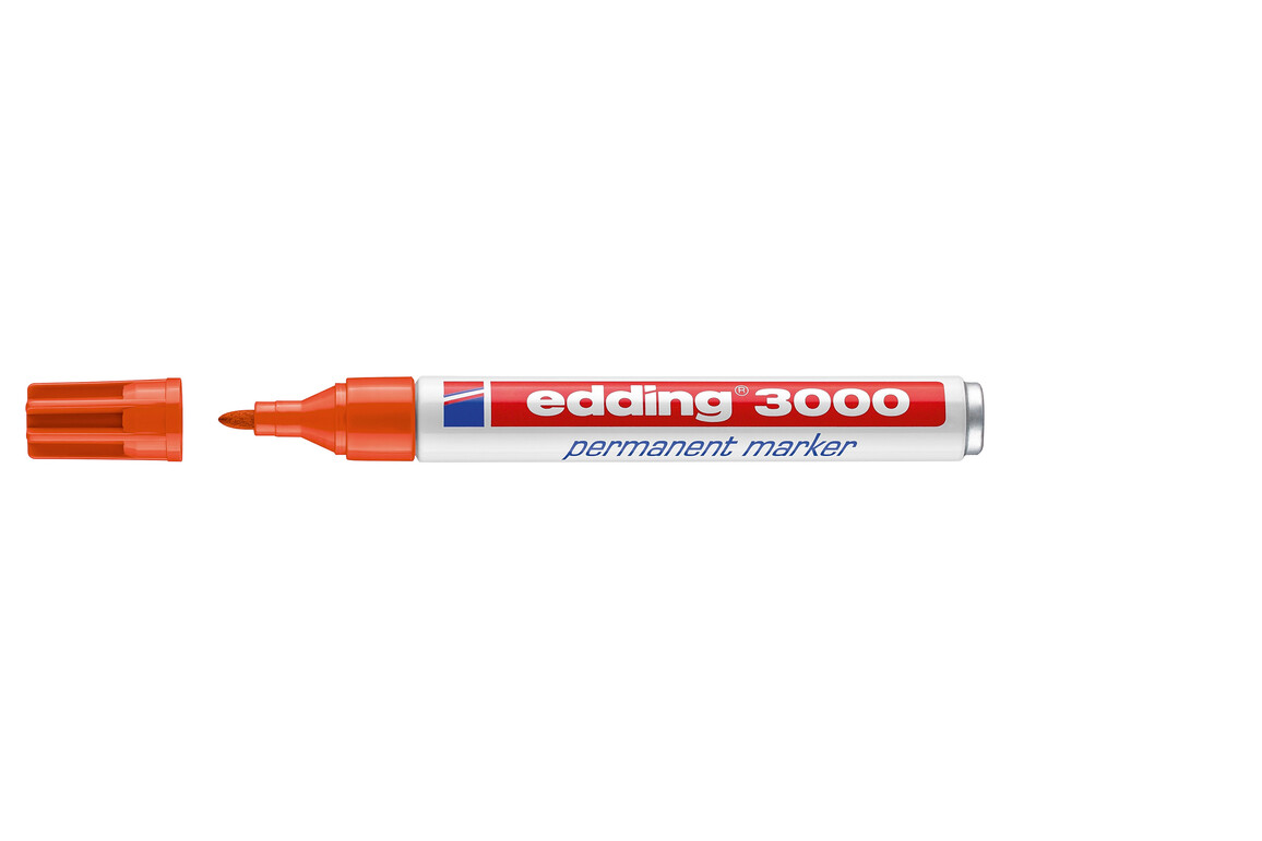 Marker Edding 3000 orange permanent, Art.-Nr. 3000-OR - Paterno Shop