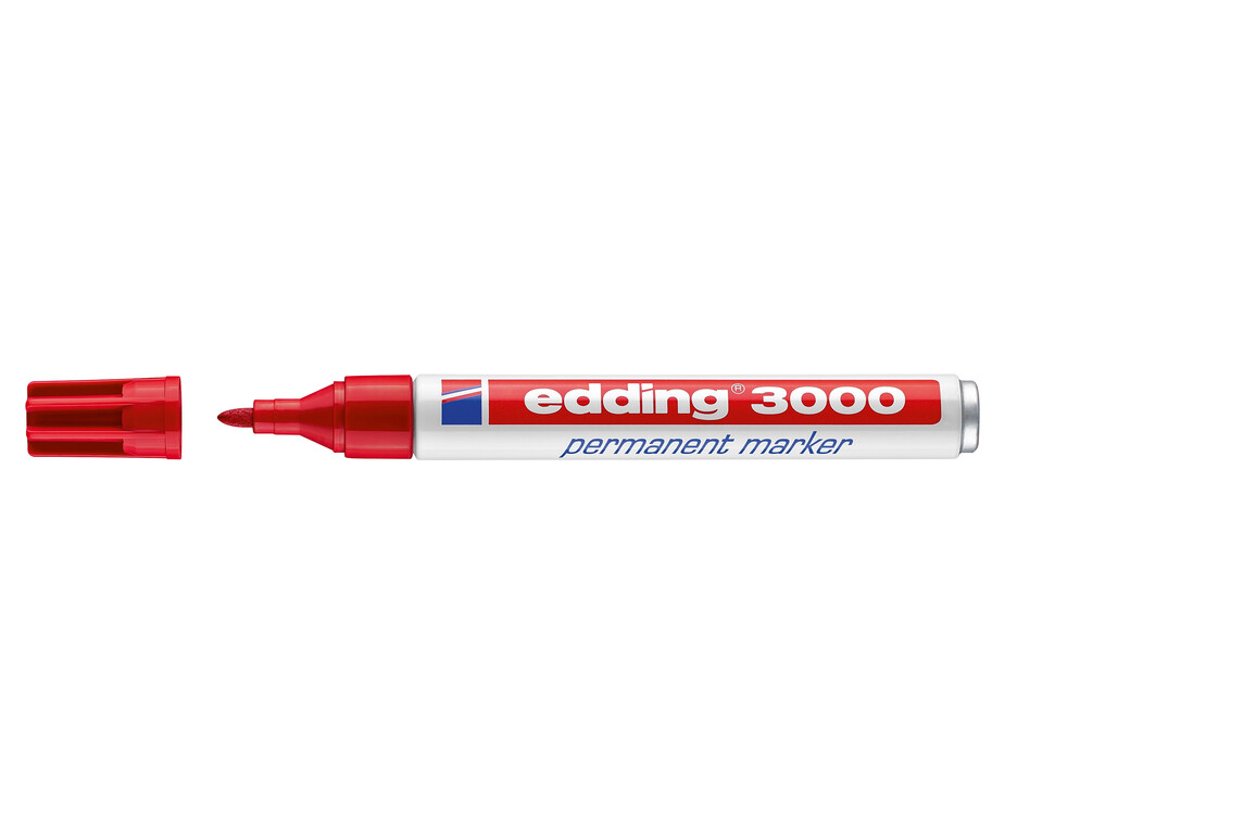 Marker Edding 3000 rot permanent, Art.-Nr. 3000-RT - Paterno B2B-Shop