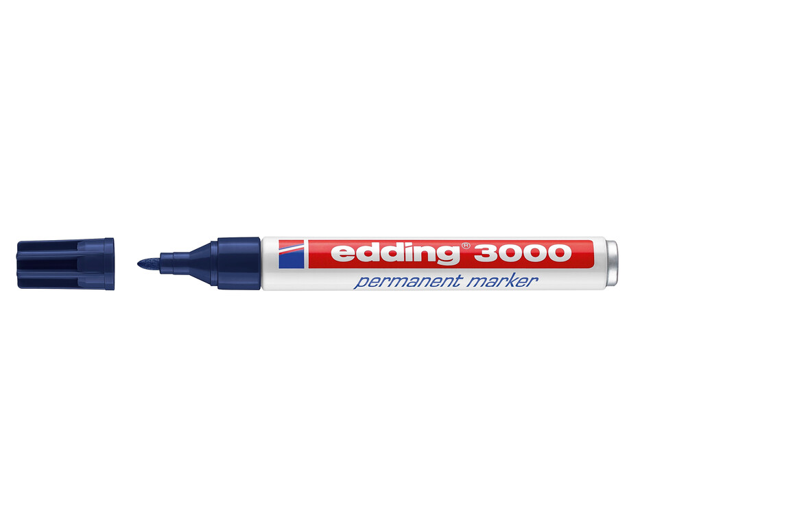 Marker Edding 3000 stahlblau permanent, Art.-Nr. 3000-STBL - Paterno Shop