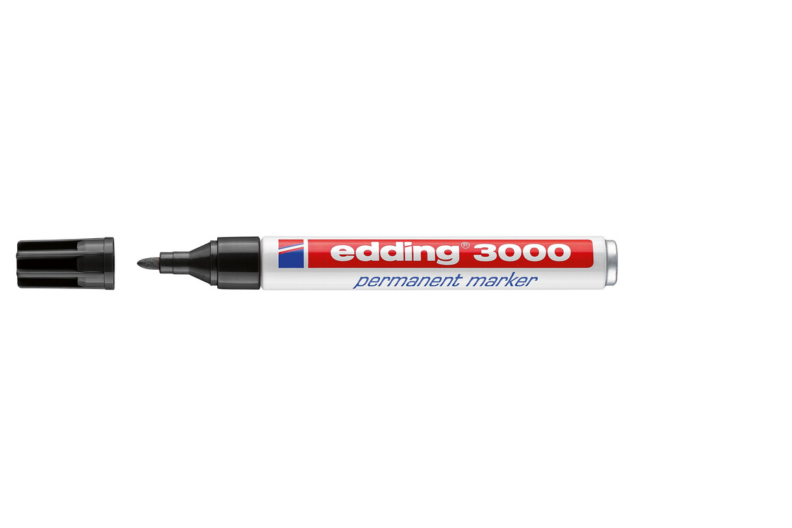 Marker Edding 3000 schwarz permanent, Art.-Nr. 3000-SW - Paterno B2B-Shop