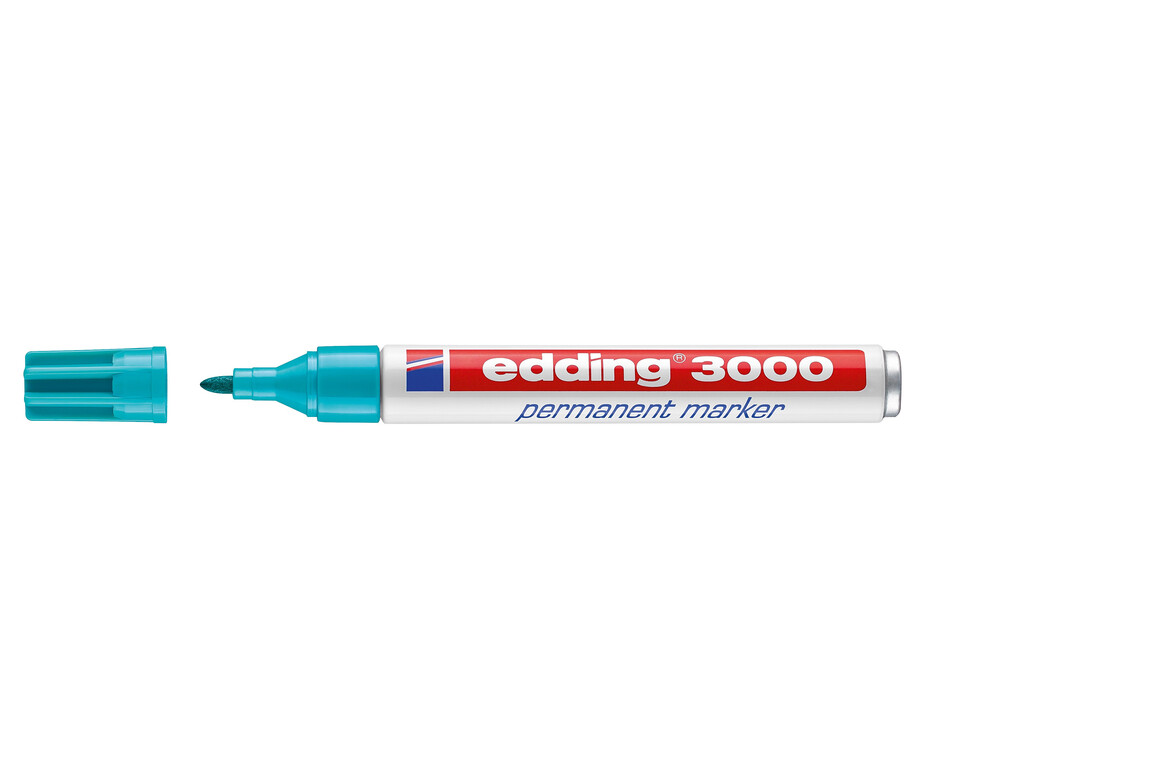 Marker Edding 3000 türkis permanent, Art.-Nr. 3000-TUE - Paterno Shop