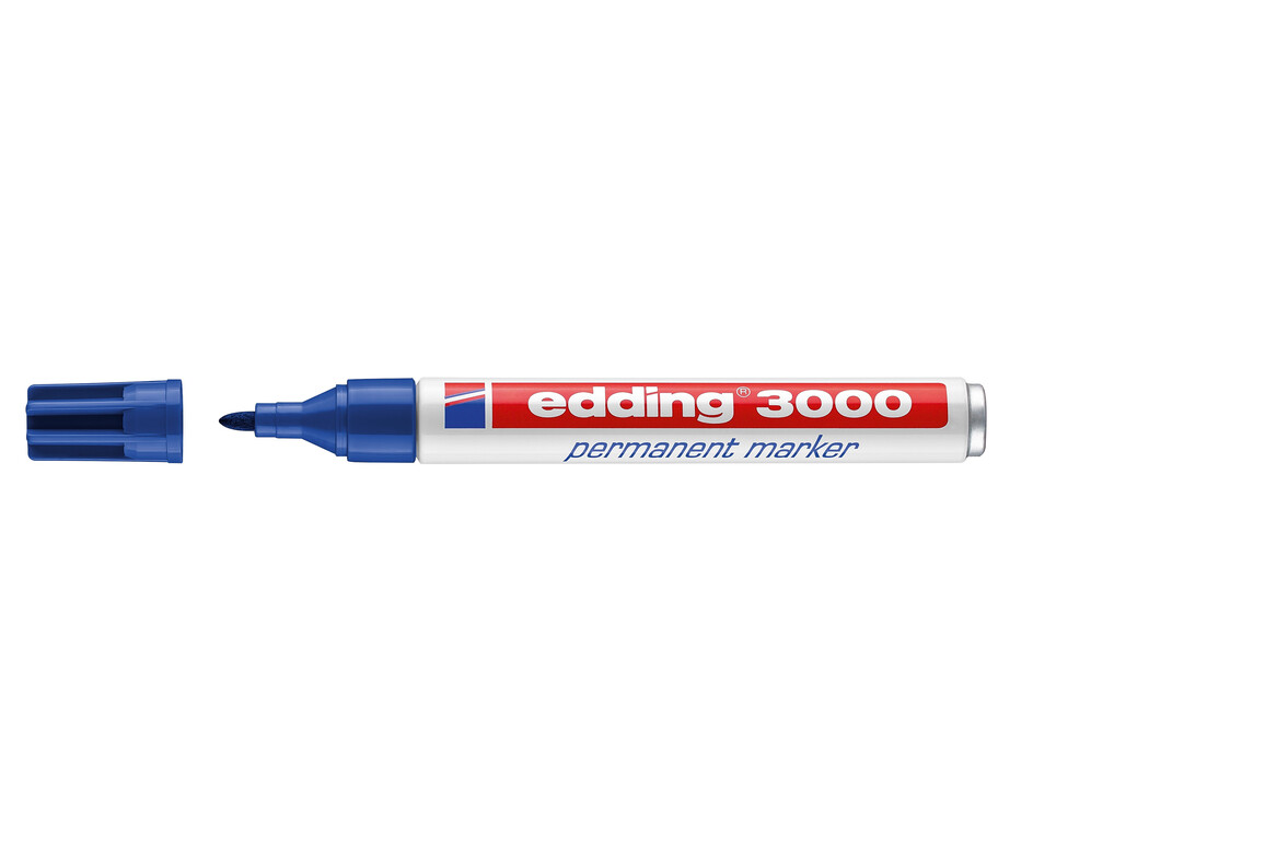 Marker Edding 3000 blau permanent, Art.-Nr. 3000-BL - Paterno B2B-Shop