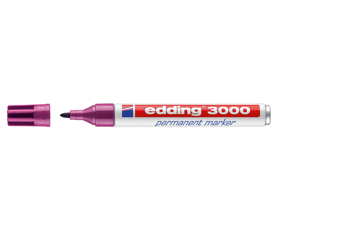 Marker Edding 3000 magenta permanent, Art.-Nr. 3000-RTVI - Paterno Shop