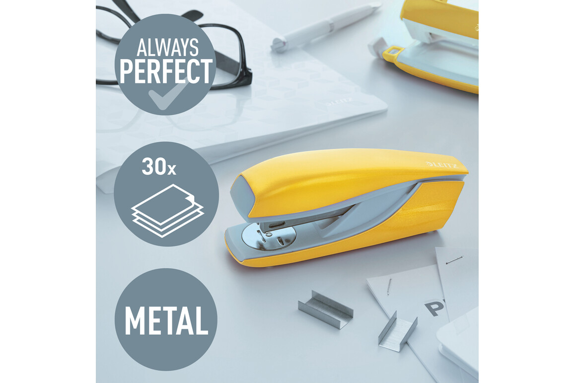 Heftgerät Leitz NeXXt WOW gelb, Art.-Nr. 5502-00-GE - Paterno Shop