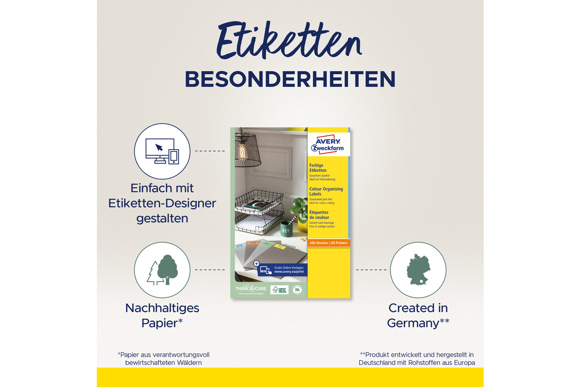 Kopieretiketten ZWF 105 x 37 mm, gelb, Art.-Nr. 3455ZWF - Paterno Shop Kopieretiketten ZWF 105 x 37 mm, gelb, Art.-Nr. 3455ZWF - Paterno Shop