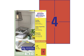 Kopieretiketten ZWF 105 x 148 mm, rot, Art.-Nr. 3456ZWF - Paterno B2B-Shop