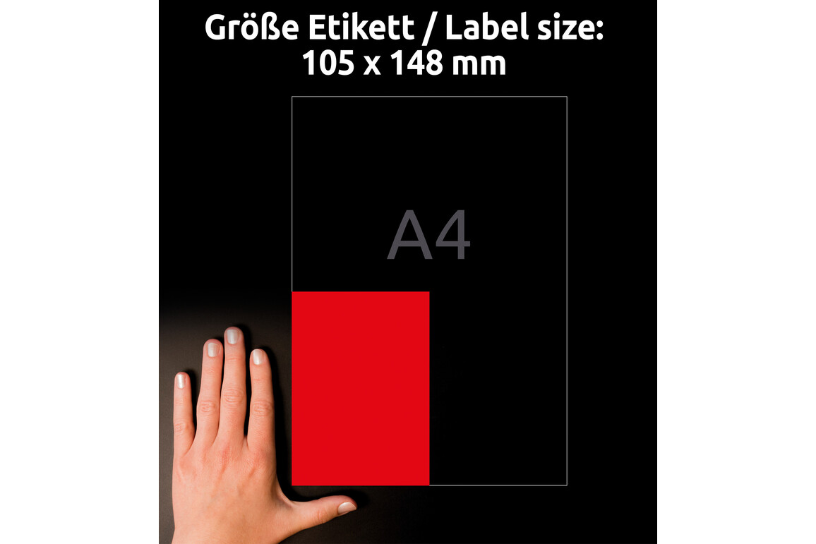 Kopieretiketten ZWF 105 x 148 mm, rot, Art.-Nr. 3456ZWF - Paterno Shop Kopieretiketten ZWF 105 x 148 mm, rot, Art.-Nr. 3456ZWF - Paterno Shop