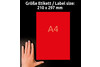Kopieretiketten ZWF 210 x 297 mm, rot, Art.-Nr. 3470ZWF - Paterno Shop