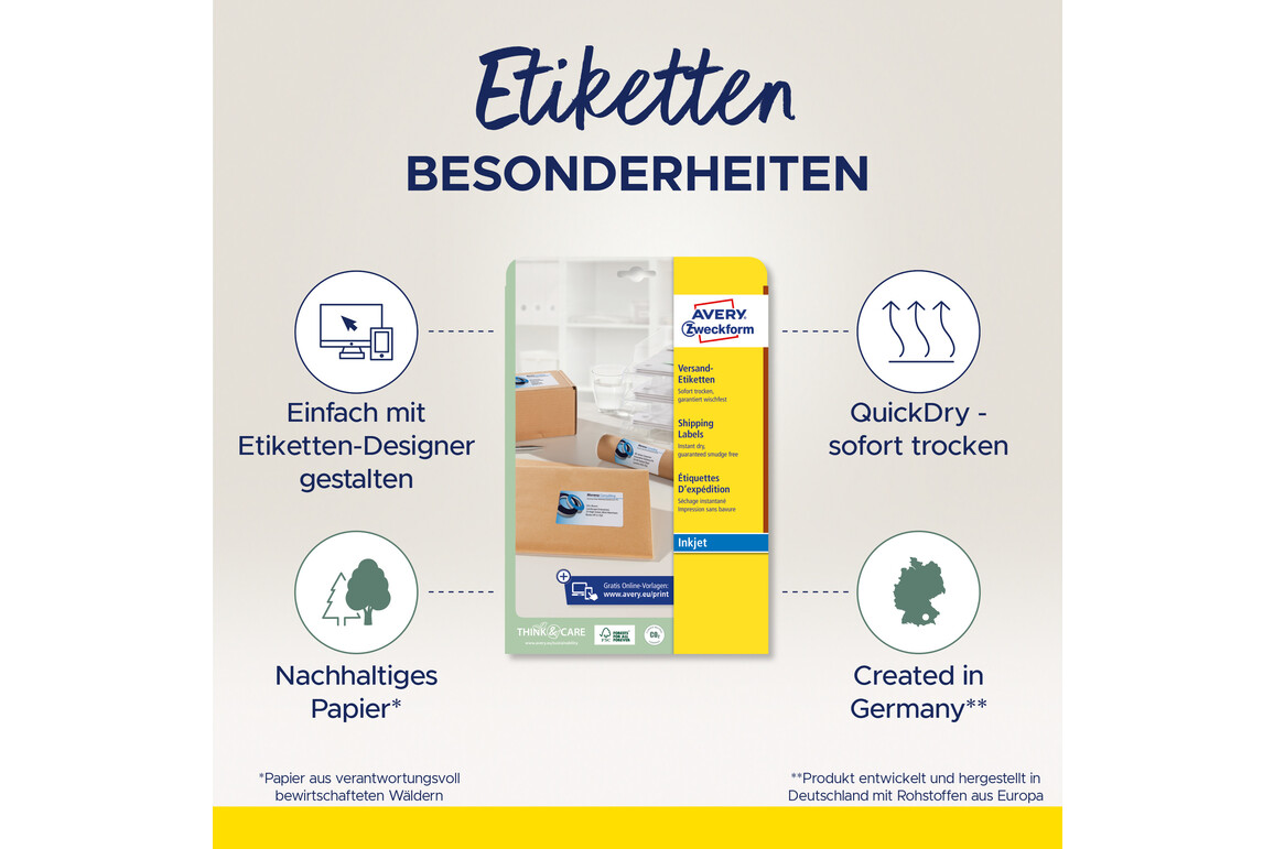 Etiketten Adress 99,1 x 67,7 mm DIN C4/C5, Art.-Nr. J8165-25 - Paterno Shop Etiketten Adress 99,1 x 67,7 mm DIN C4/C5, Art.-Nr. J8165-25 - Paterno Shop
