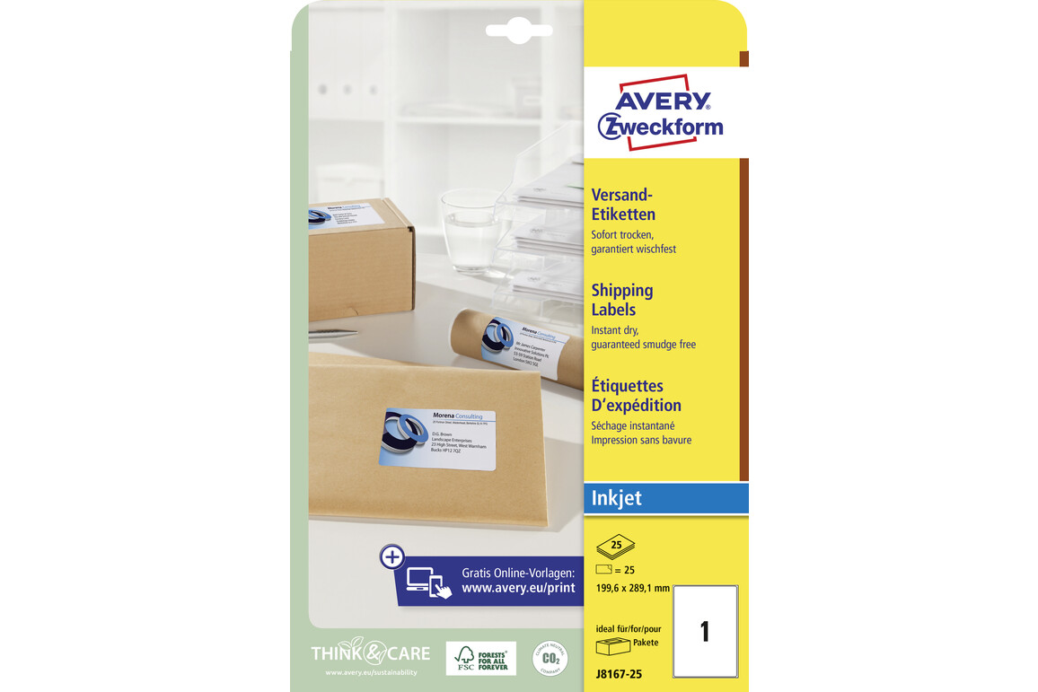 Etiketten 199,6 x 289,1 mm Adress Inket, Art.-Nr. J8167-25 - Paterno Shop Etiketten 199,6 x 289,1 mm Adress Inket, Art.-Nr. J8167-25 - Paterno Shop