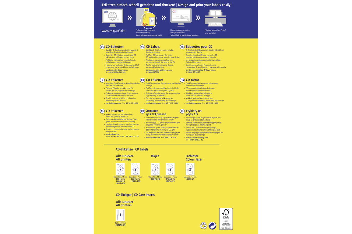 Etiketten ZWF  CD rund 117 mm, Art.-Nr. J8676-25 - Paterno Shop Etiketten ZWF  CD rund 117 mm, Art.-Nr. J8676-25 - Paterno Shop