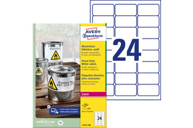 Etiketten ZWF Wetterfest 63,5 x 33,9 mm, Art.-Nr. L4773-100 - Paterno Shop