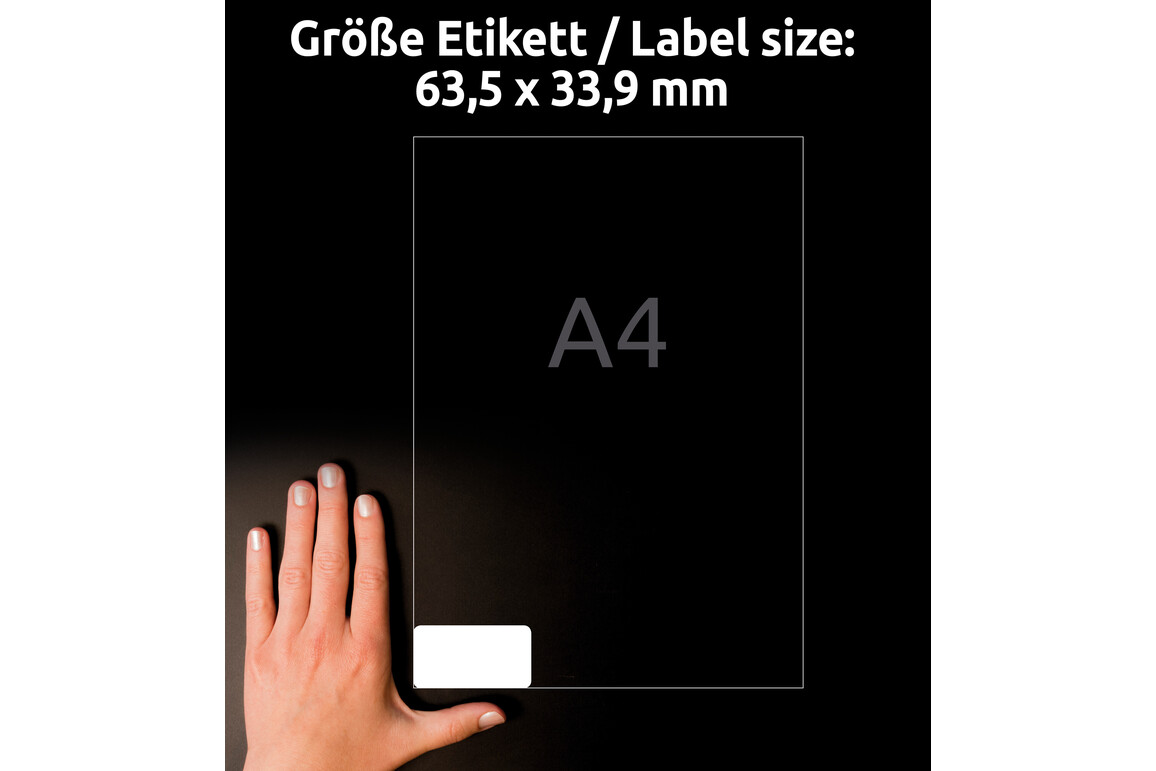 Etiketten ZWF Wetterfest 63,5 x 33,9 mm, Art.-Nr. L4773-20 - Paterno Shop