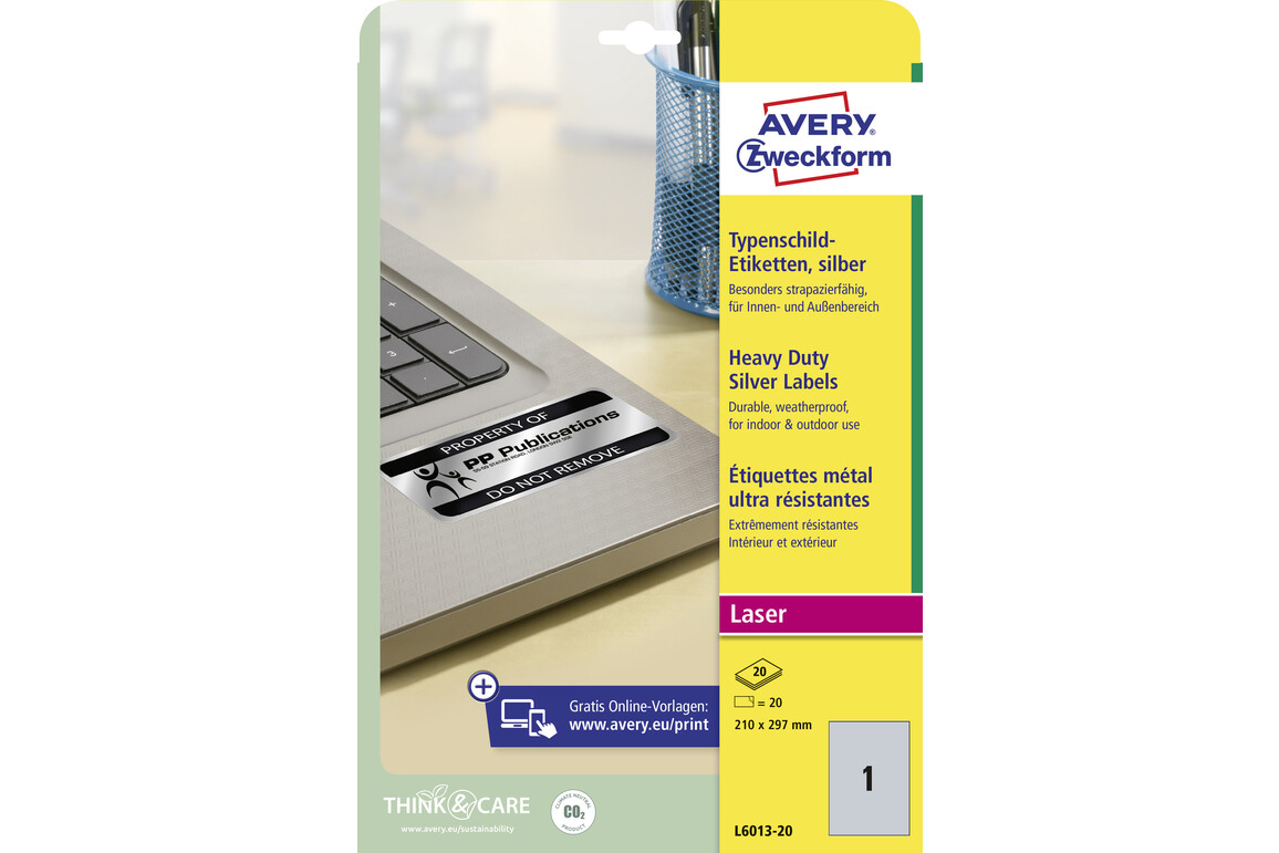 Etiketten ZWF Typenschild 210x297 mm silber, Art.-Nr. L6013-20 - Paterno Shop Etiketten ZWF Typenschild 210x297 mm silber, Art.-Nr. L6013-20 - Paterno Shop