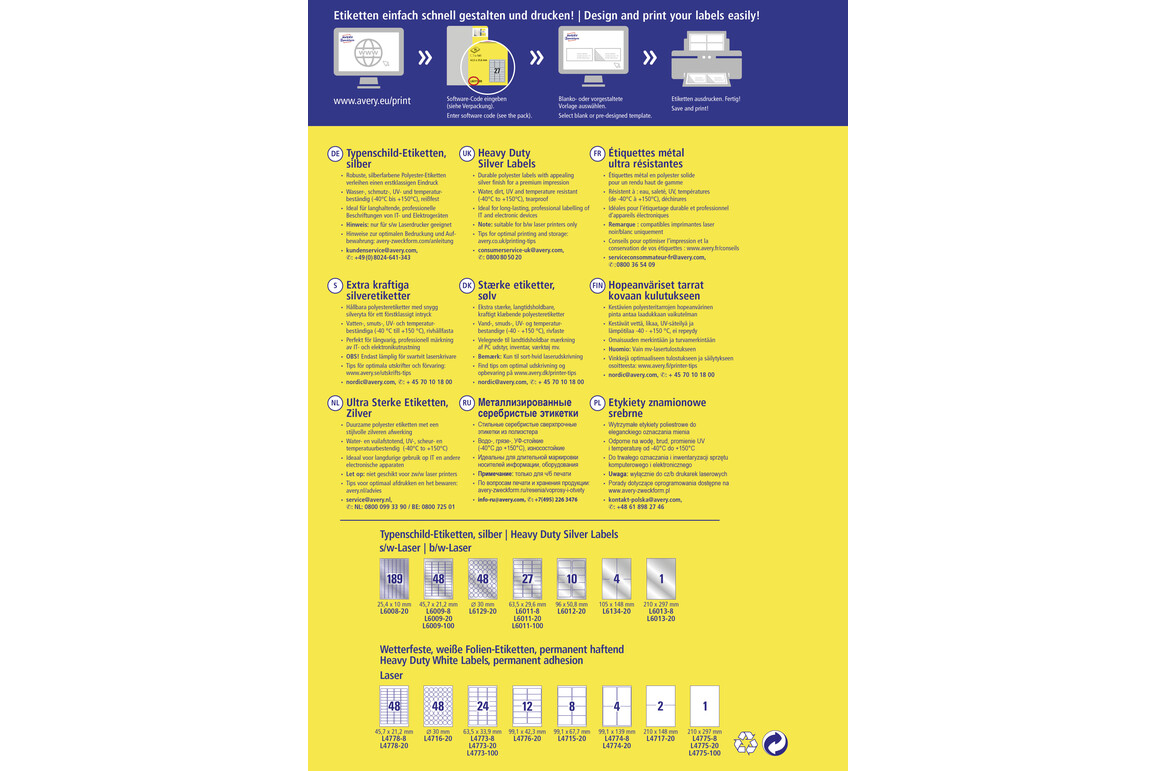 Etiketten ZWF Typenschild 210x297 mm silber, Art.-Nr. L6013-20 - Paterno Shop Etiketten ZWF Typenschild 210x297 mm silber, Art.-Nr. L6013-20 - Paterno Shop