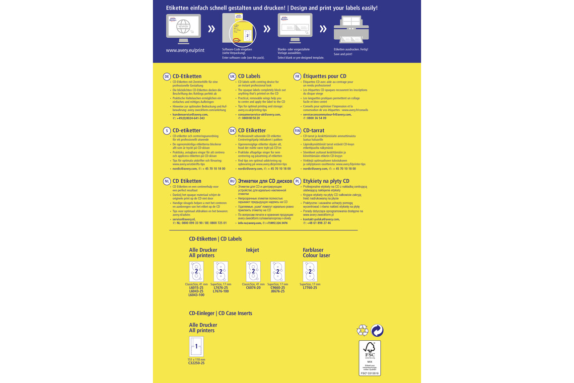 Etiketten ZWF CD ETIK DM117mm A4, Art.-Nr. L6015-25 - Paterno Shop Etiketten ZWF CD ETIK DM117mm A4, Art.-Nr. L6015-25 - Paterno Shop