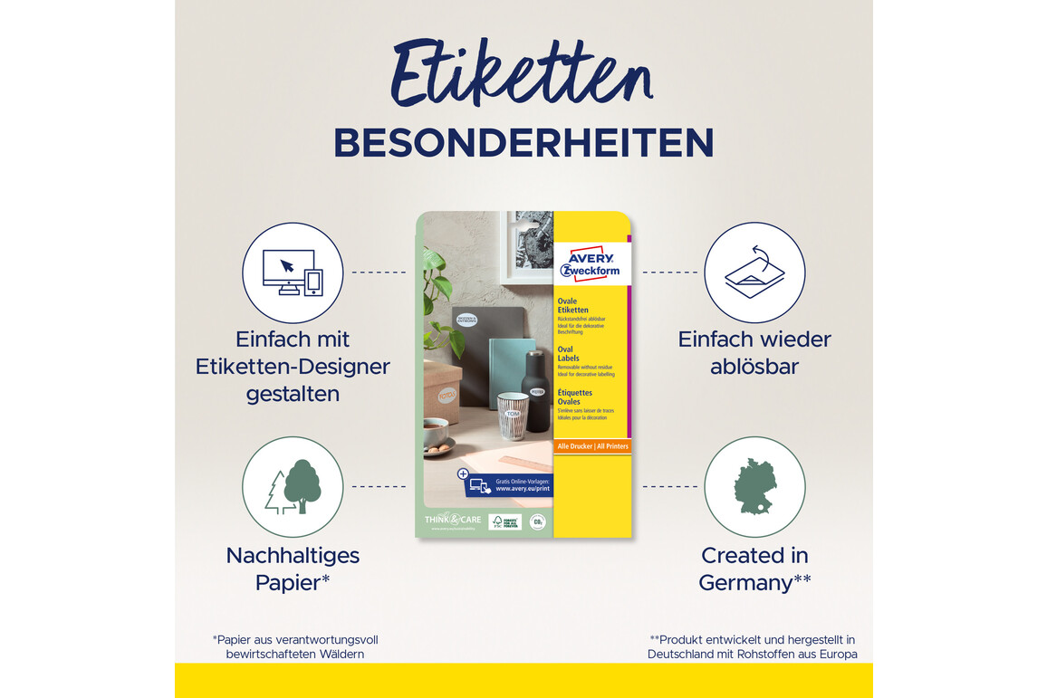 Etiketten Universal 63,5x42,3 mm oval, Art.-Nr. L6024REV-25 - Paterno Shop Etiketten Universal 63,5x42,3 mm oval, Art.-Nr. L6024REV-25 - Paterno Shop