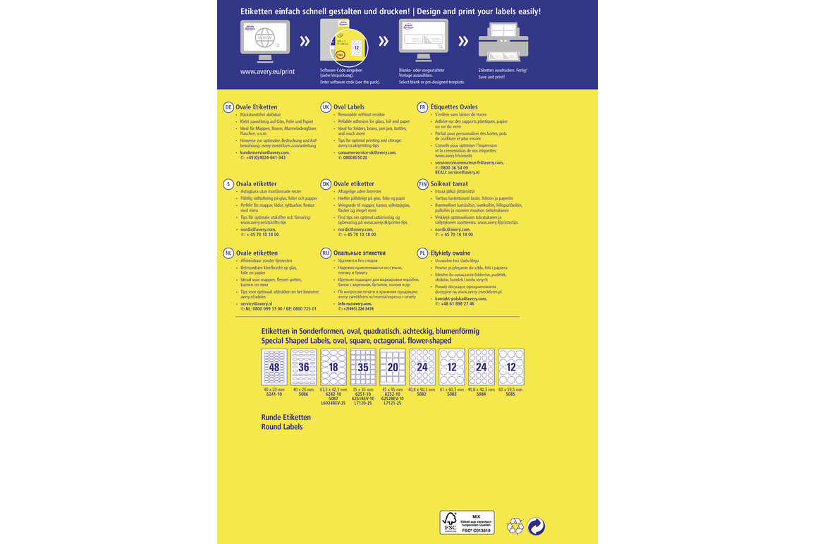 Etiketten Universal 63,5x42,3 mm oval, Art.-Nr. L6024REV-25 - Paterno Shop Etiketten Universal 63,5x42,3 mm oval, Art.-Nr. L6024REV-25 - Paterno Shop