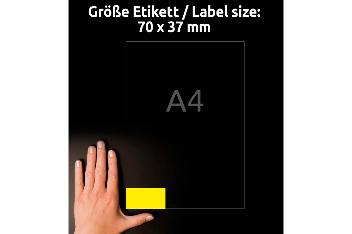 Wetterfeste Etiketten 70x37mm gelb, Art.-Nr. L6131-20 - Paterno Shop Wetterfeste Etiketten 70x37mm gelb, Art.-Nr. L6131-20 - Paterno Shop
