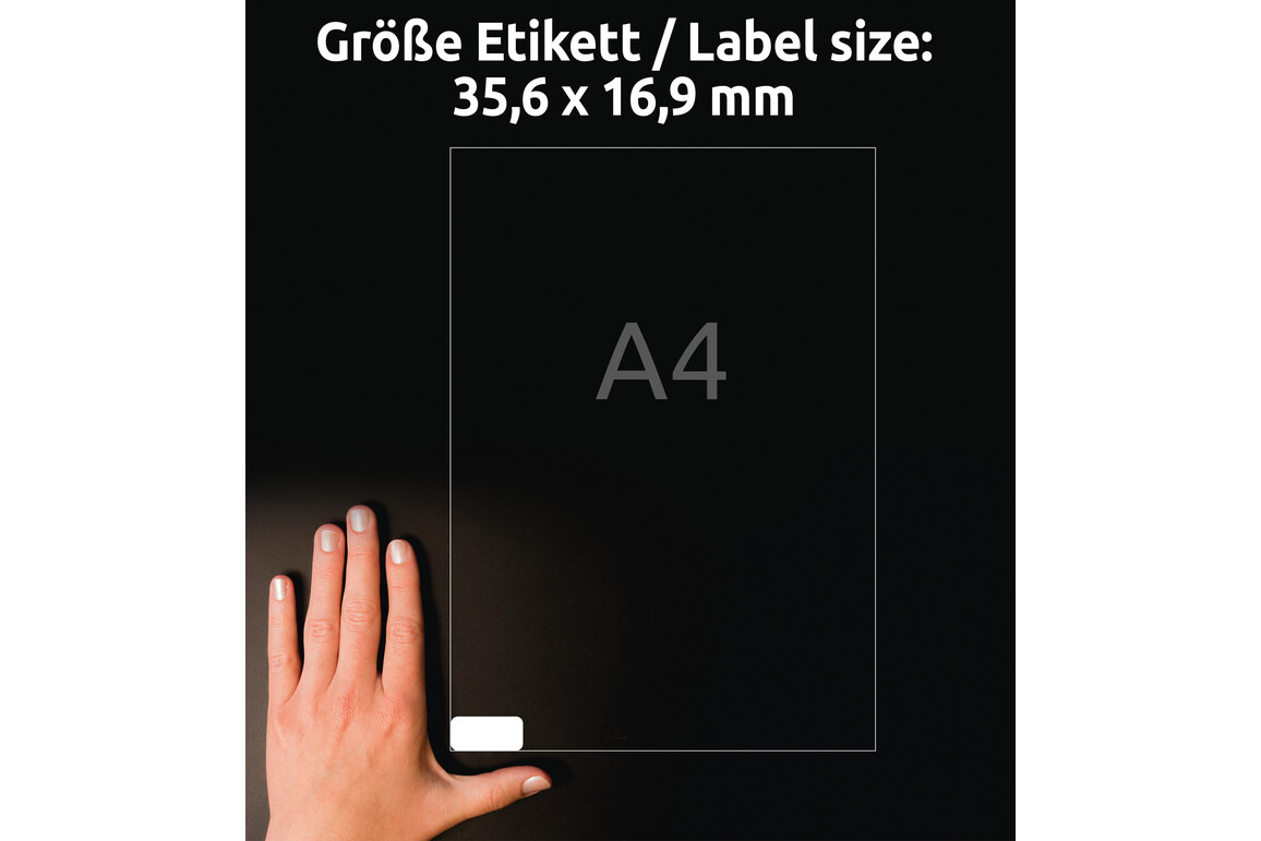 Etiketten ZWF Mini Laser 35,6 x 16,9 mm weiss, Art.-Nr. L7632-25 - Paterno Shop Etiketten ZWF Mini Laser 35,6 x 16,9 mm weiss, Art.-Nr. L7632-25 - Paterno Shop