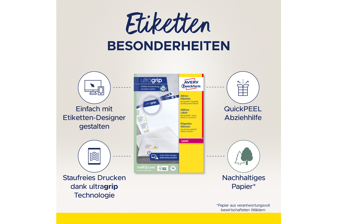 Etiketten Mini 38,1 x 21,2 mm weiss, Art.-Nr. L7651-25 - Paterno Shop Etiketten Mini 38,1 x 21,2 mm weiss, Art.-Nr. L7651-25 - Paterno Shop