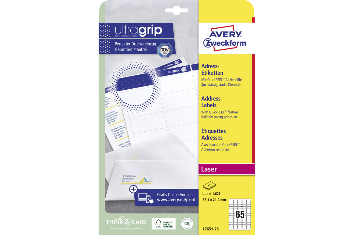 Etiketten Mini 38,1 x 21,2 mm weiss, Art.-Nr. L7651-25 - Paterno Shop Etiketten Mini 38,1 x 21,2 mm weiss, Art.-Nr. L7651-25 - Paterno Shop