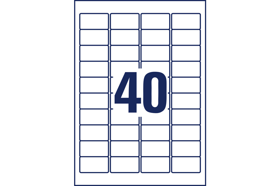 Etiketten ZWF Crystal Clear 45,7 x 25,4 mm, Art.-Nr. L7781-25 - Paterno Shop