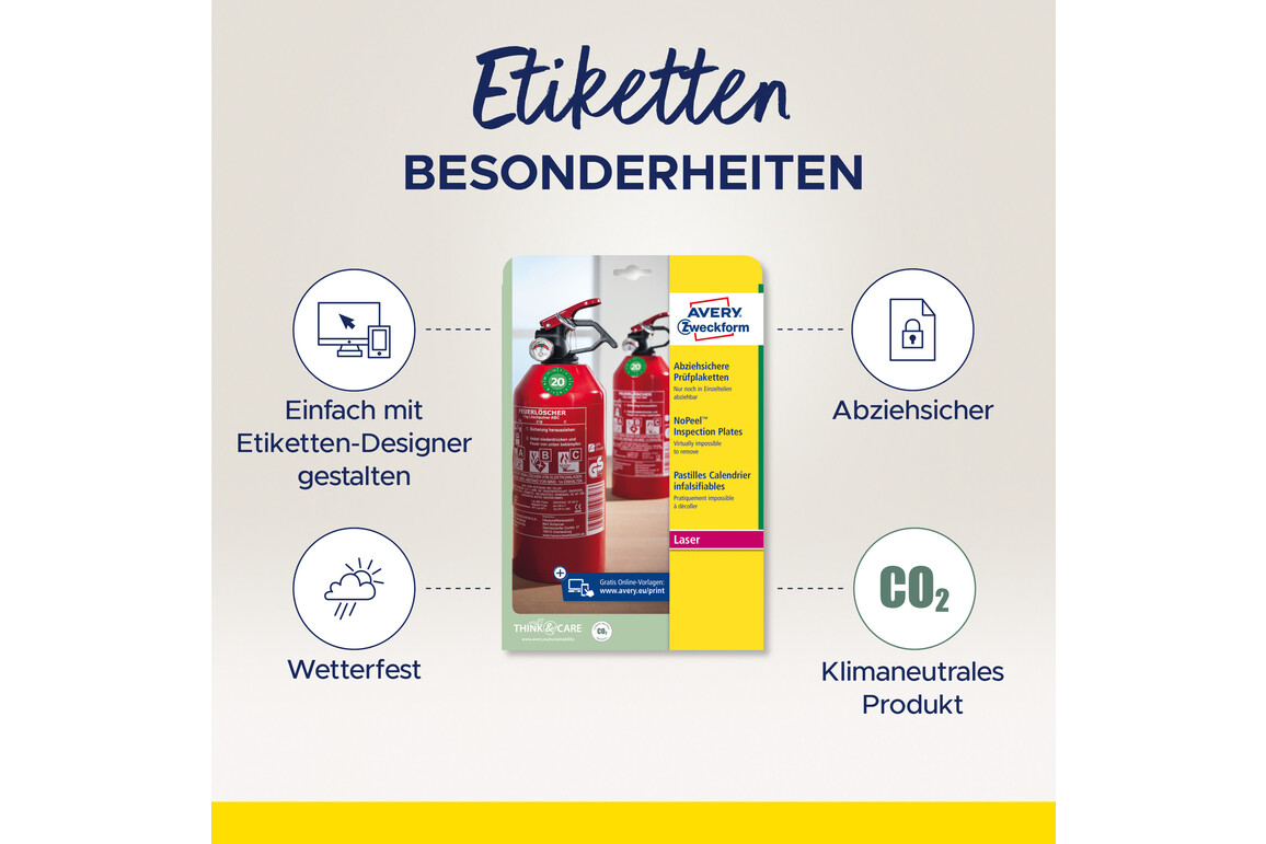 Prüfplaketten ZWF 20mm, 480Stk, Art.-Nr. L7801-10 - Paterno Shop