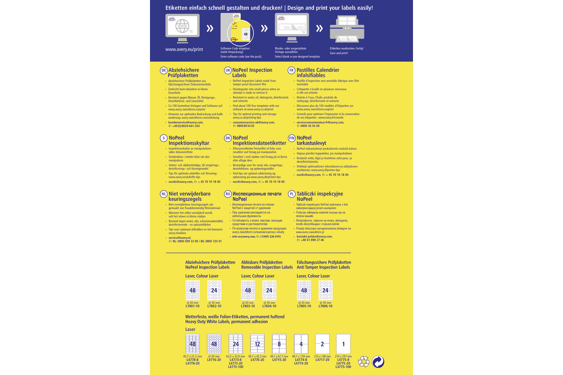 Prüfplaketten ZWF 30mm, 240Stk, Art.-Nr. L7802-10 - Paterno Shop
