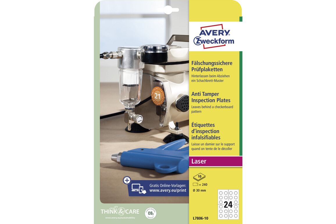 Prüfplaketten ZWF 30mm, 240Stk, Art.-Nr. L7806-10 - Paterno Shop Prüfplaketten ZWF 30mm, 240Stk, Art.-Nr. L7806-10 - Paterno Shop